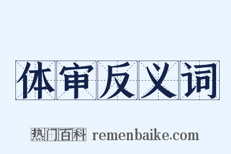 体审反义词是什么意思的图片